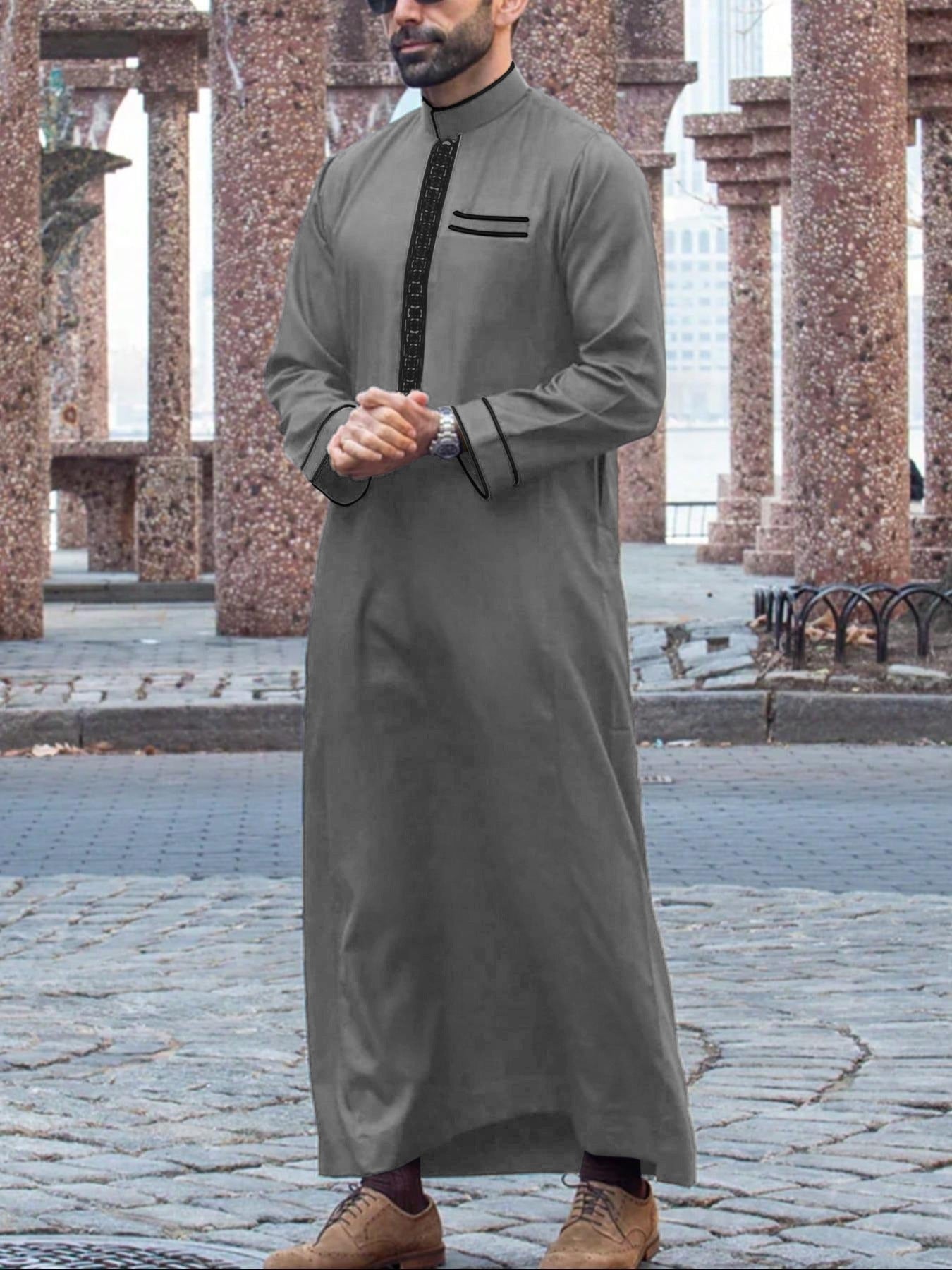 Muslim Middle East Long Sleeve Embroidered Casual Ethnic Robe