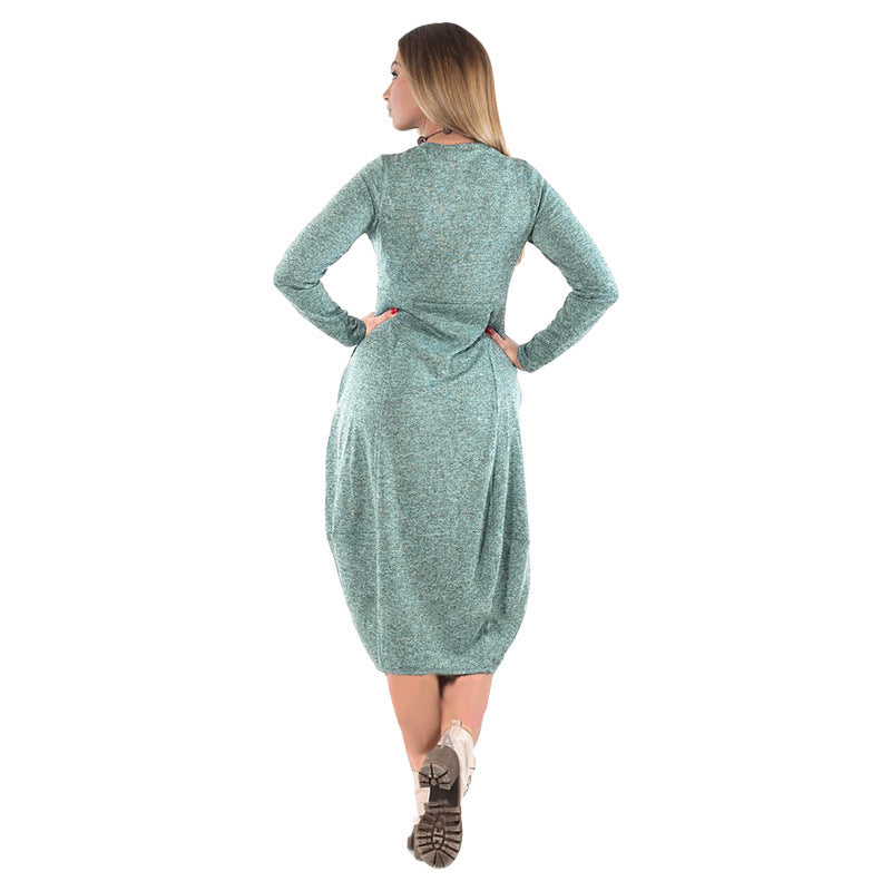 Long sleeve plus size autumn and winter dress