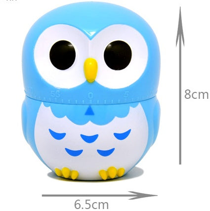 Owl Cartoon Kitchen Timers 60 Minutes Cooking Mechanical Home Decorating Blue Dial Timers High Quality Kitchen Tools Gadget