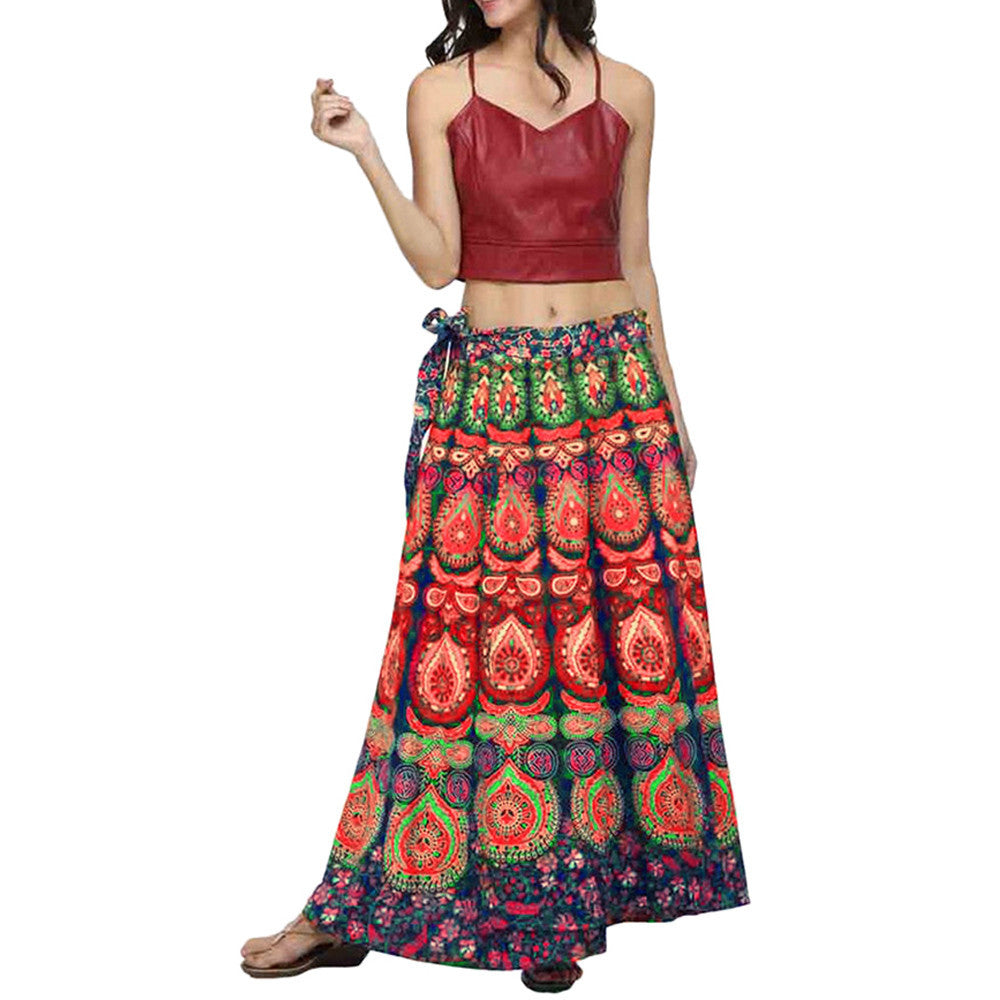 New printed skirt with retro ethnic style skirt