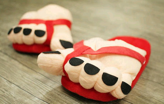 Winter men and women cute five-finger toe big feet cartoon thick all-inclusive with cotton slippers couple shoes