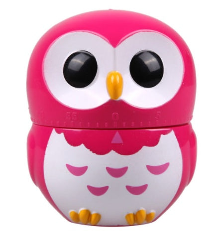 Owl Cartoon Kitchen Timers 60 Minutes Cooking Mechanical Home Decorating Blue Dial Timers High Quality Kitchen Tools Gadget