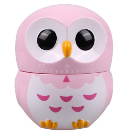 Owl Cartoon Kitchen Timers 60 Minutes Cooking Mechanical Home Decorating Blue Dial Timers High Quality Kitchen Tools Gadget