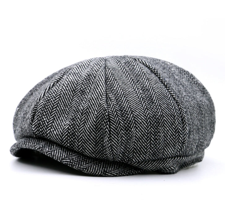 Warm winter octagonal cap