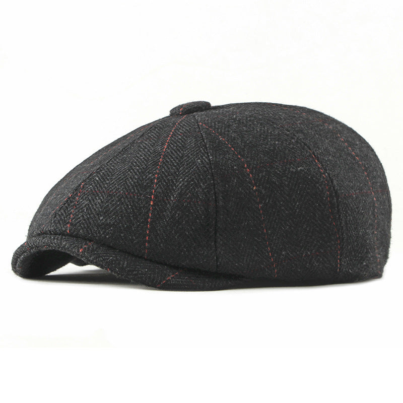 Warm winter octagonal cap