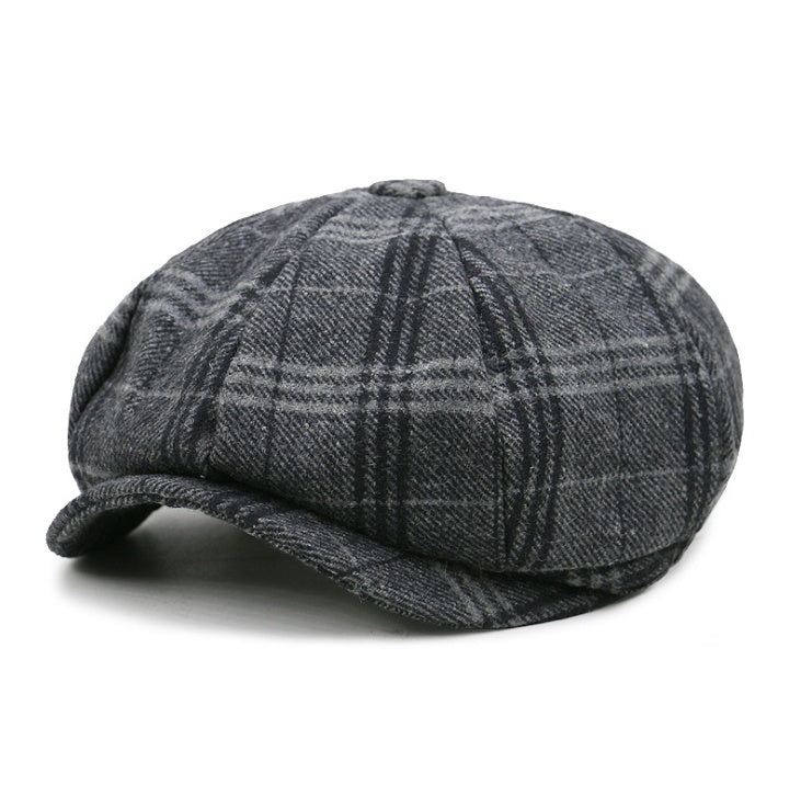 Warm winter octagonal cap