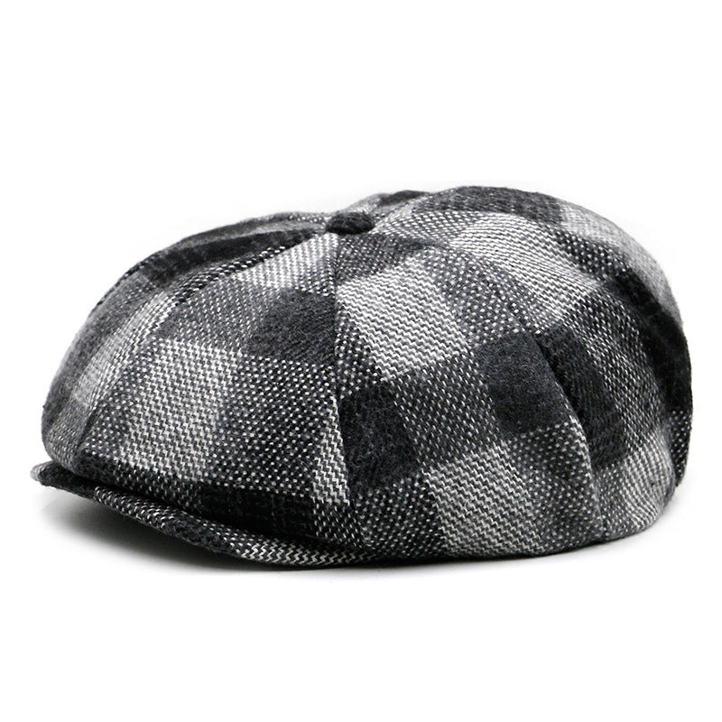 Warm winter octagonal cap