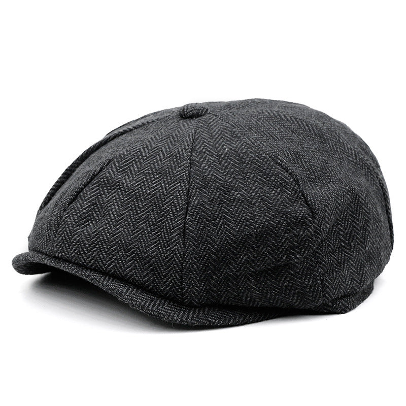 Warm winter octagonal cap