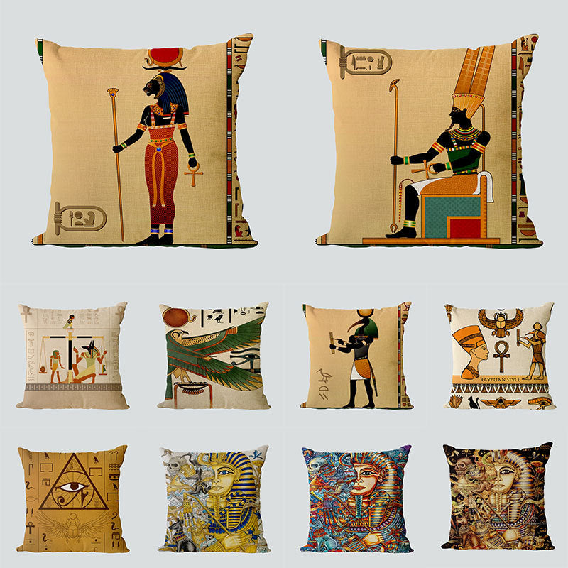 West Mount Egypt Ancient Egyptian Linen Pillowcase