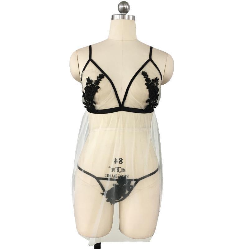 Sexy Suspender Skirt Embroidered Sexy Lingerie