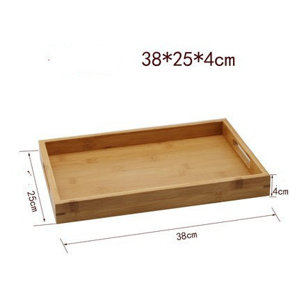 Rectangular Double Ear Bamboo Tea Set Tray Restaurant Tray