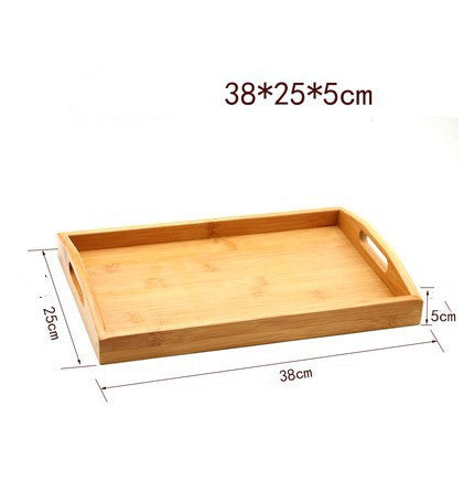 Rectangular Double Ear Bamboo Tea Set Tray Restaurant Tray