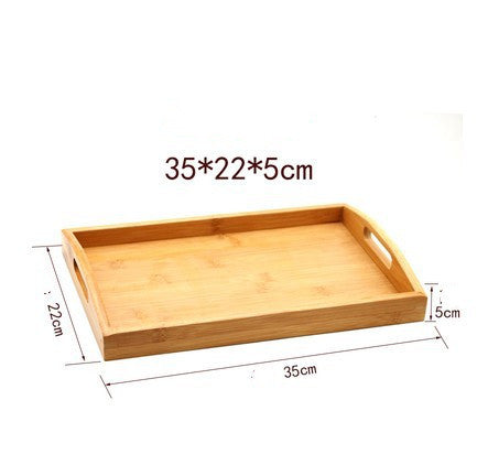 Rectangular Double Ear Bamboo Tea Set Tray Restaurant Tray