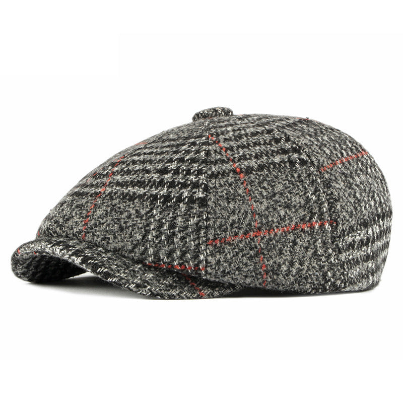 Warm winter octagonal cap