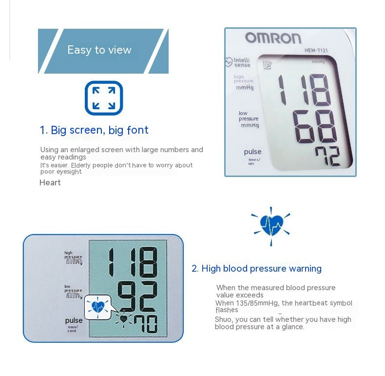 Upper Arm Electronic Blood Pressure Meter Household