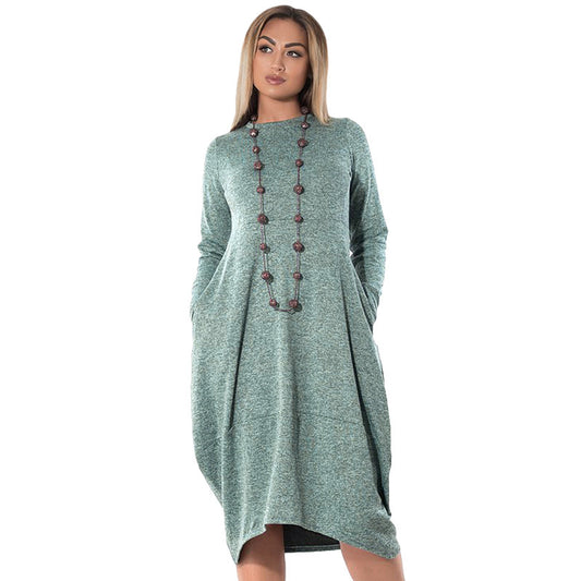 Long sleeve plus size autumn and winter dress