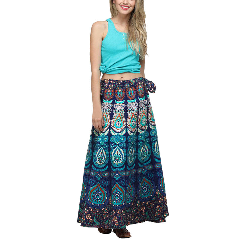 New printed skirt with retro ethnic style skirt