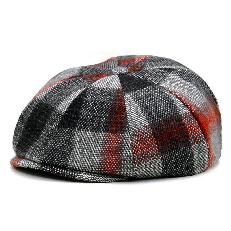 Warm winter octagonal cap