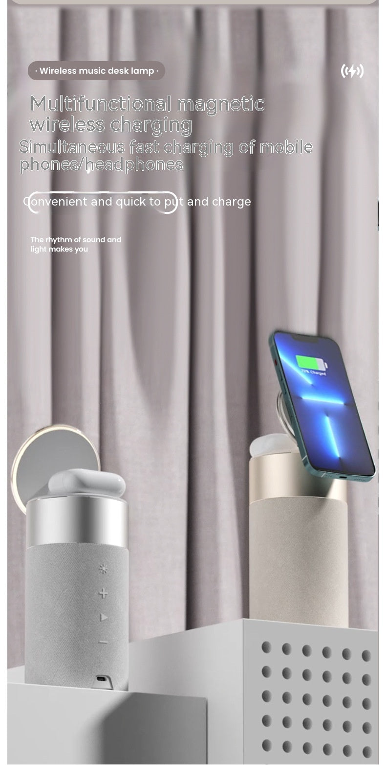 Earphone Cellphone Magnetic Audio Small Portable Home Office Outdoor Wireless Charger