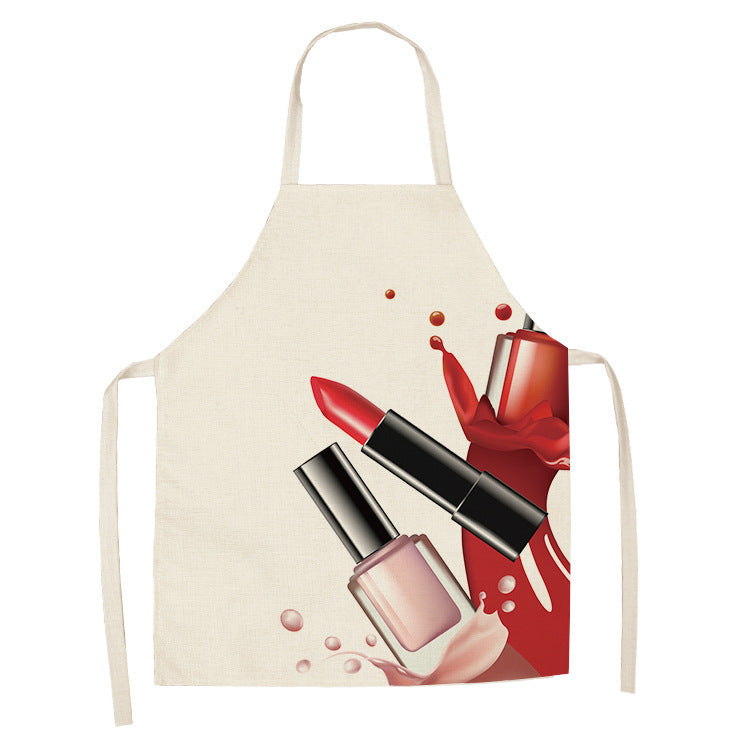 Pink nail polish apron