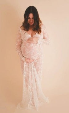 Sexy perspective lace dress, pregnant women's skirts, pregnant women, photographing, maternity, photography and dress