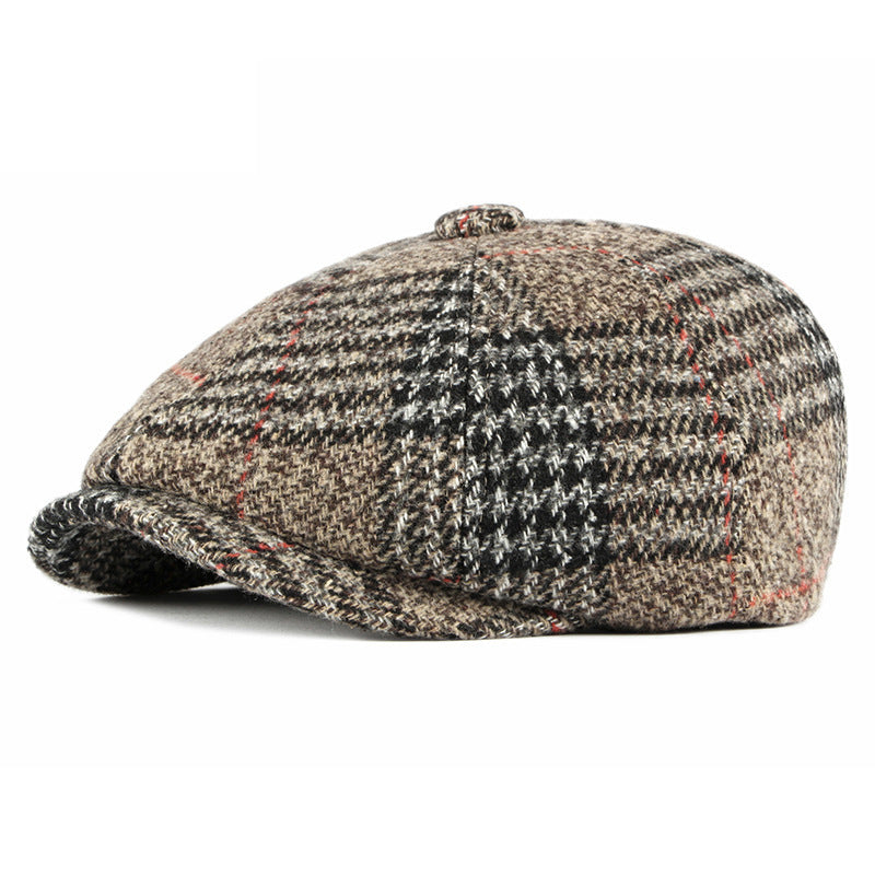 Warm winter octagonal cap