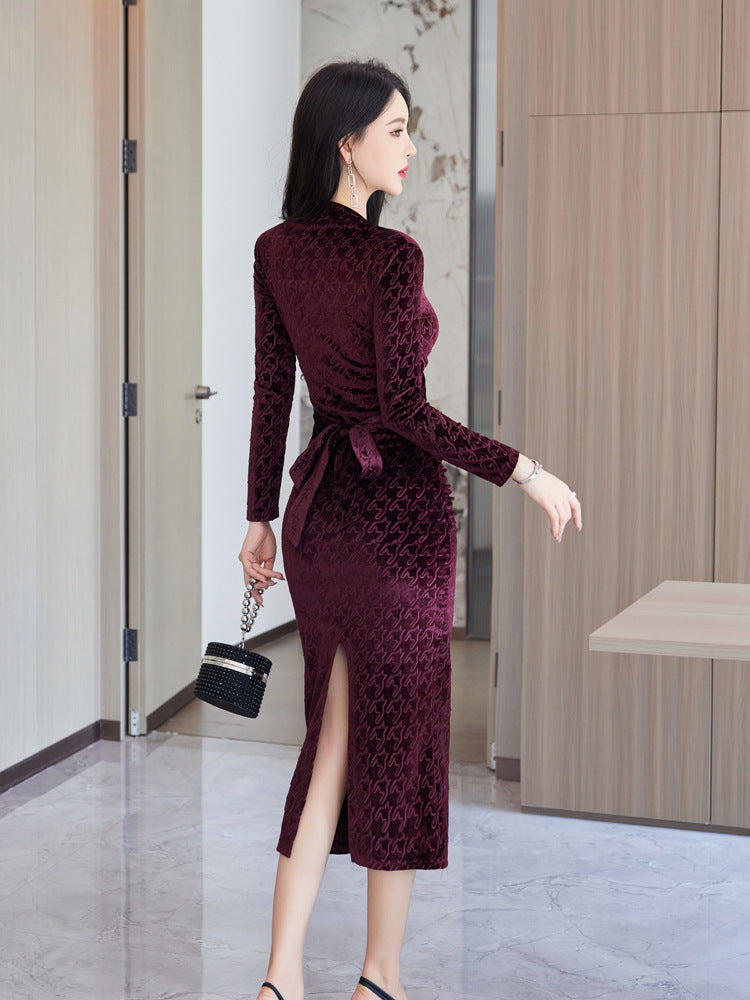 Fashion Personality Velvet Dress Women