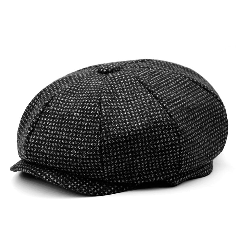 Warm winter octagonal cap