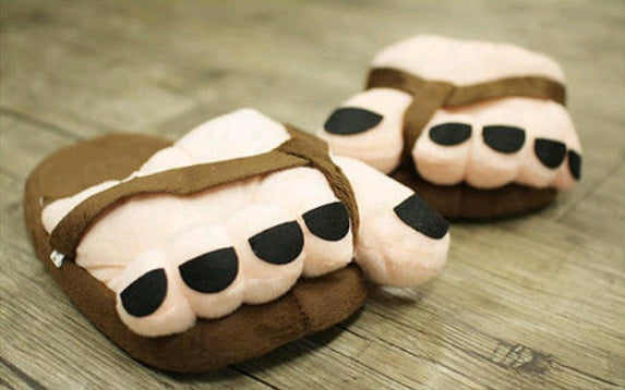 Winter men and women cute five-finger toe big feet cartoon thick all-inclusive with cotton slippers couple shoes