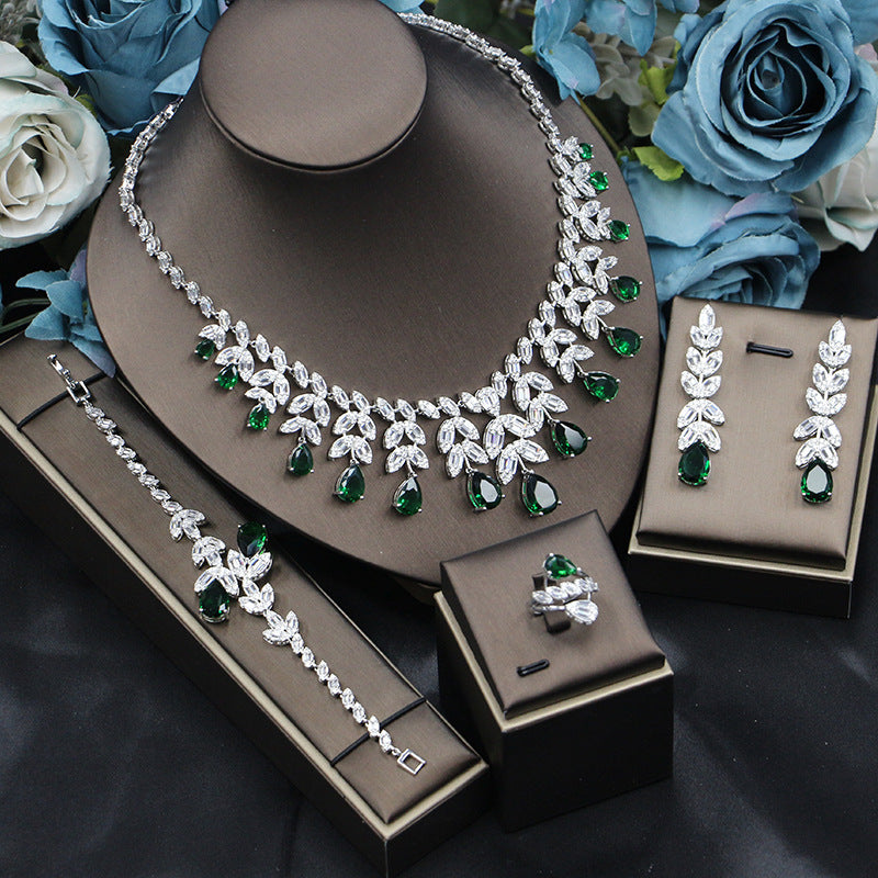 Bridal Jewelry Korean Fashion Wedding Banquet Accessories Four-piece Set