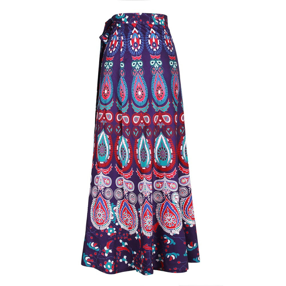 New printed skirt with retro ethnic style skirt