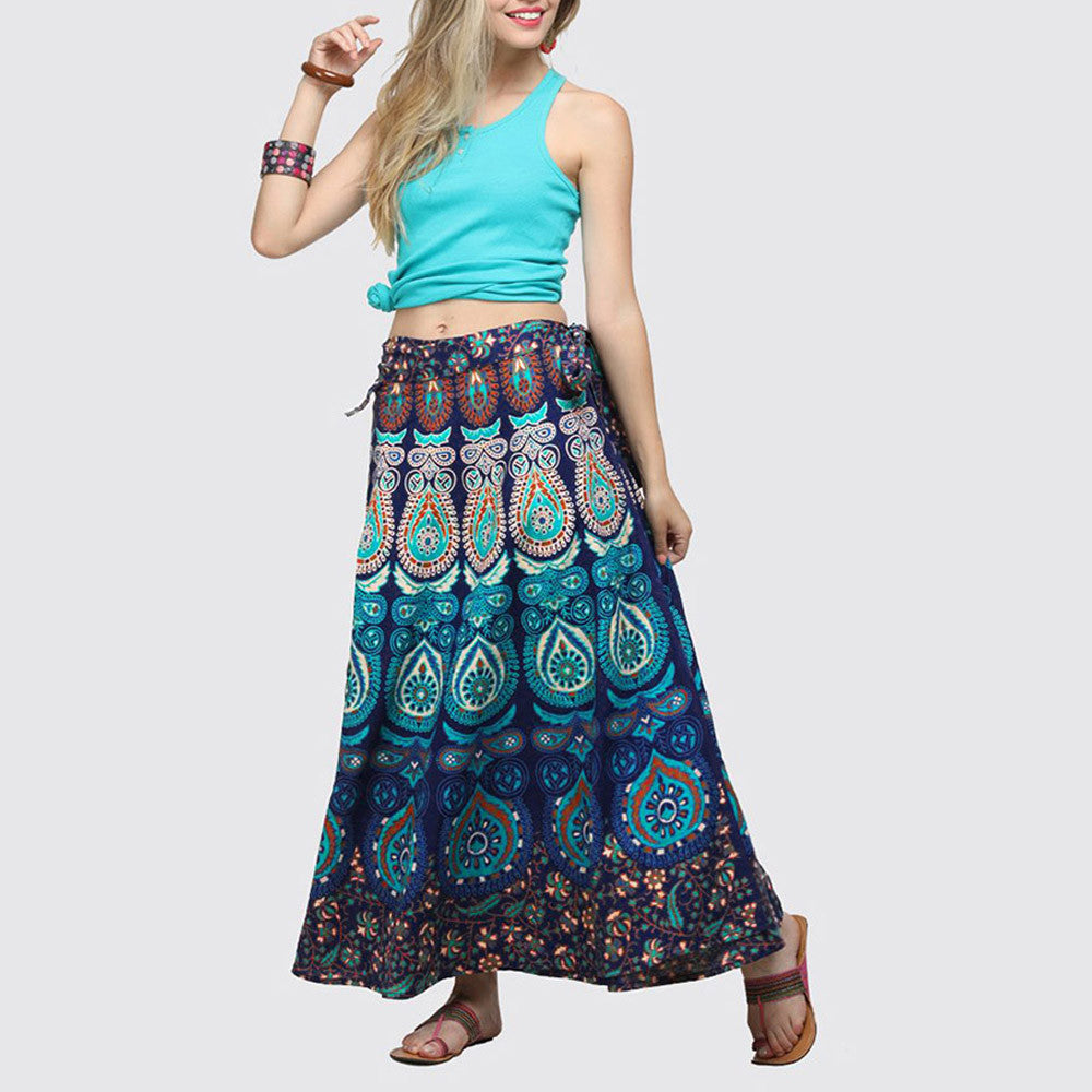 New printed skirt with retro ethnic style skirt