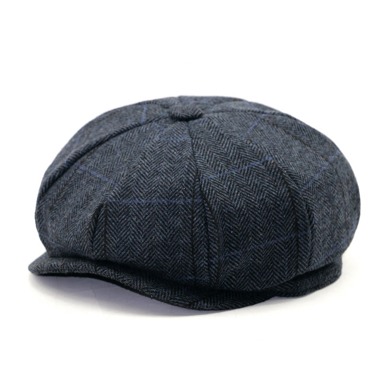 Warm winter octagonal cap