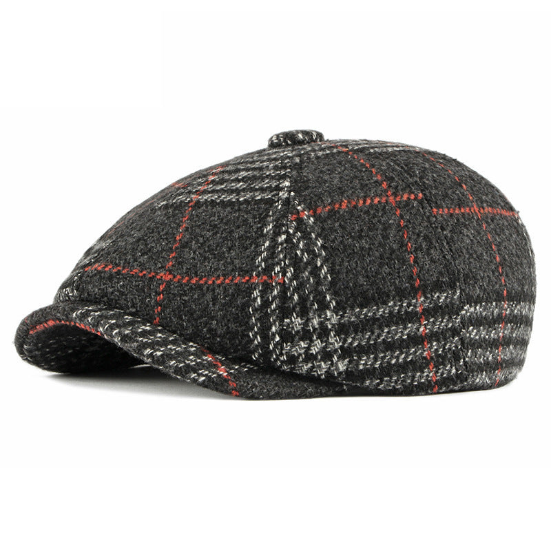 Warm winter octagonal cap