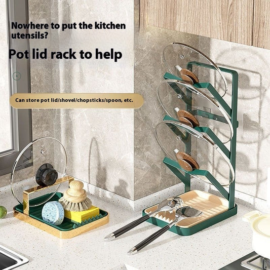 Desktop Punch-free Kitchen Lid Rack