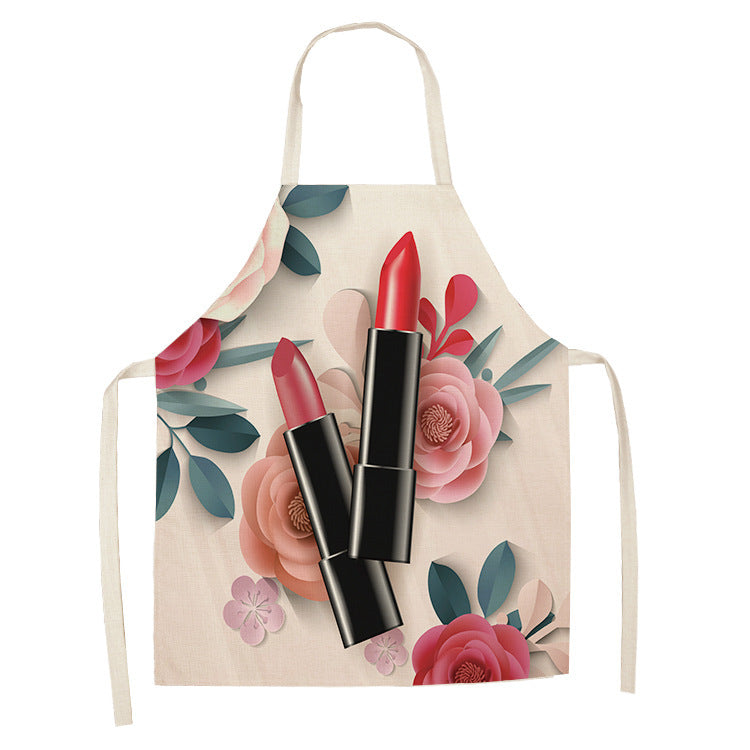 Pink nail polish apron