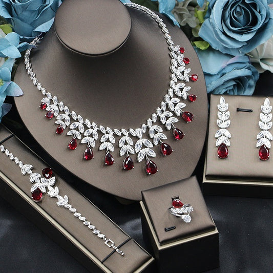 Bridal Jewelry Korean Fashion Wedding Banquet Accessories Four-piece Set