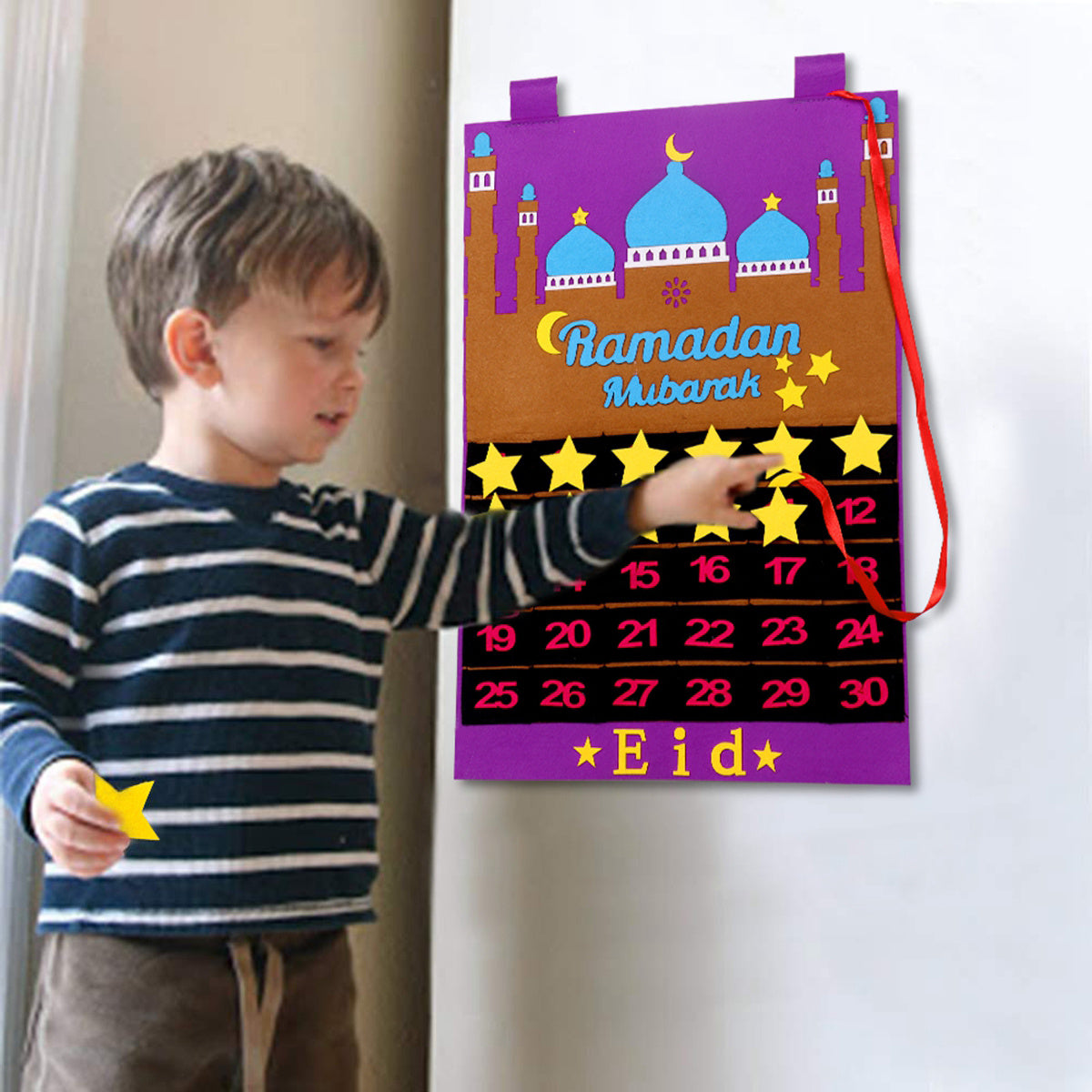 Ramadan Decoration Eid Calendar 30 Days Eid Tapestry For Children