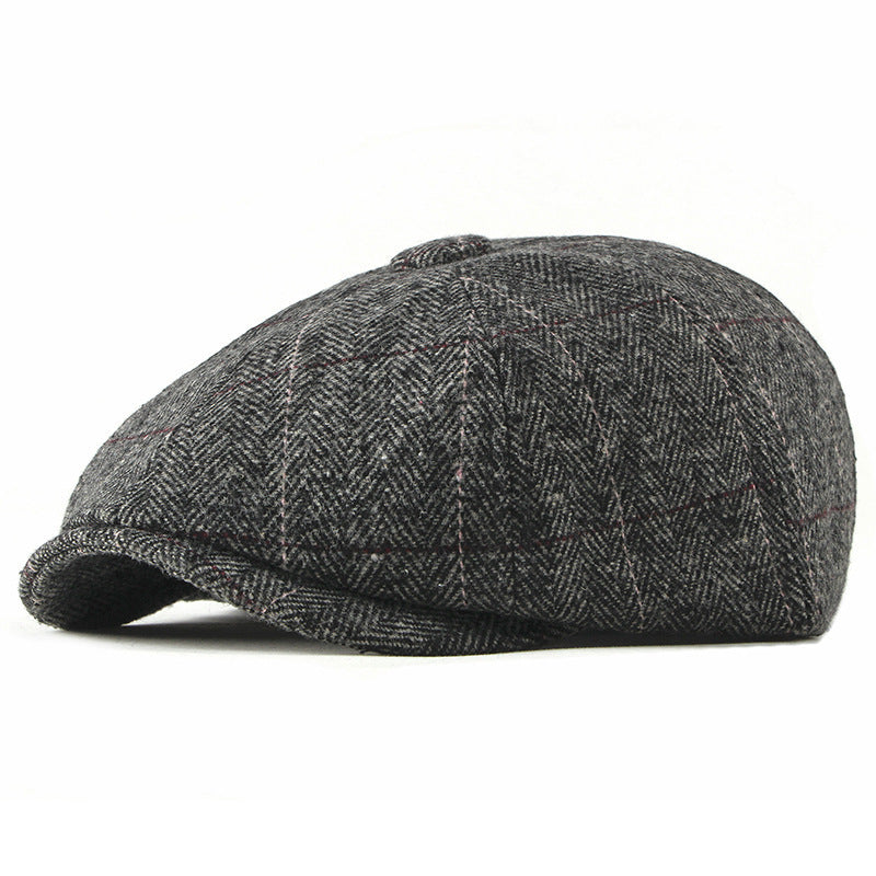 Warm winter octagonal cap