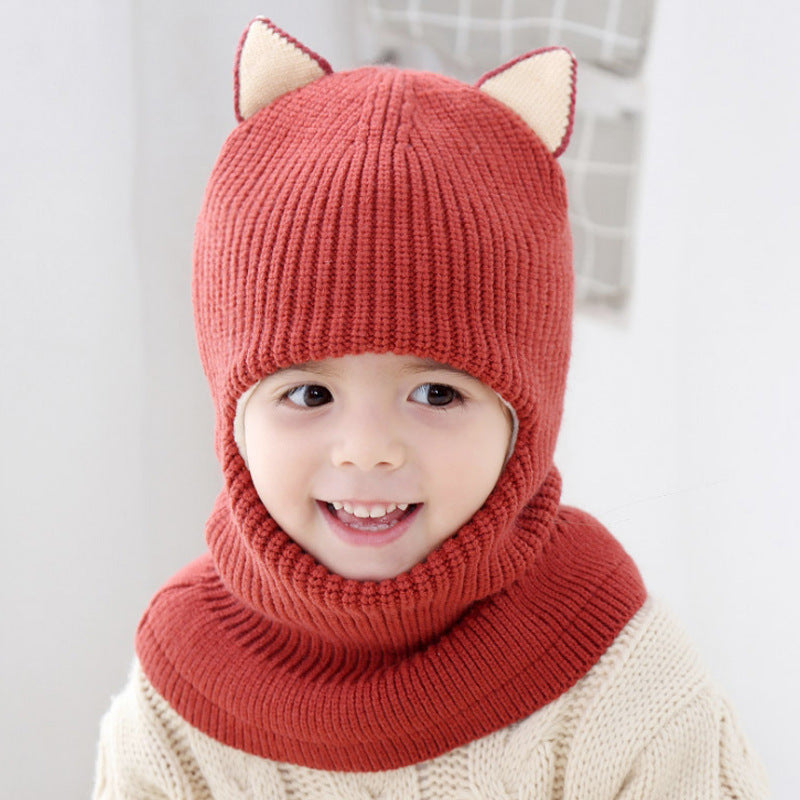 Baby winter scarf hat