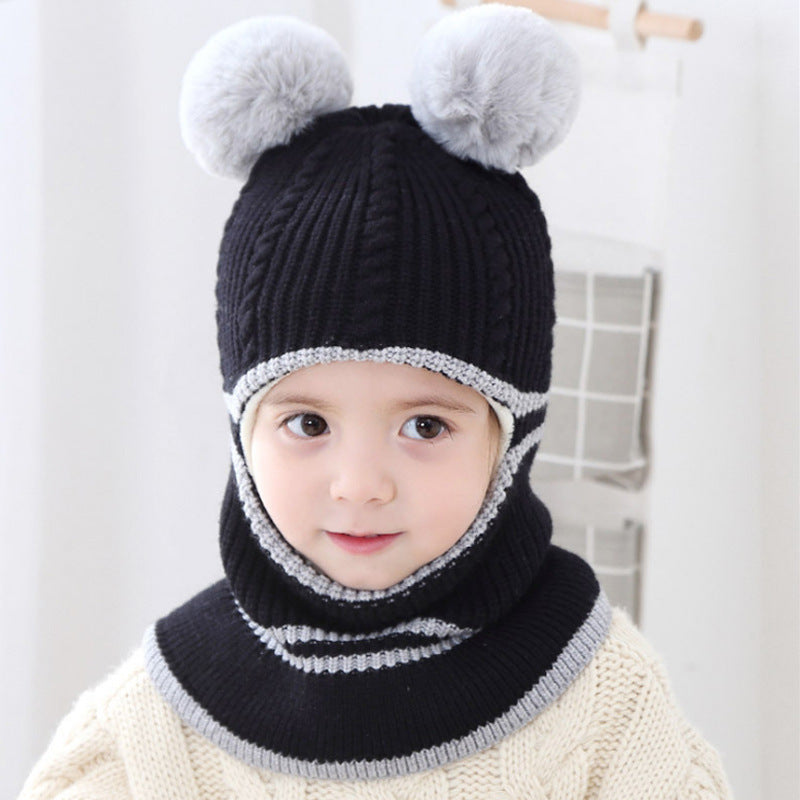 Baby winter scarf hat