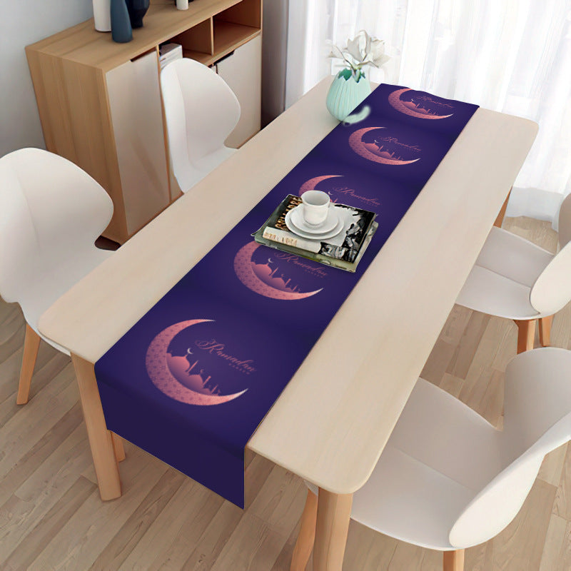 Muslim Eid Decoration Linen Long Table Napkin Placemat