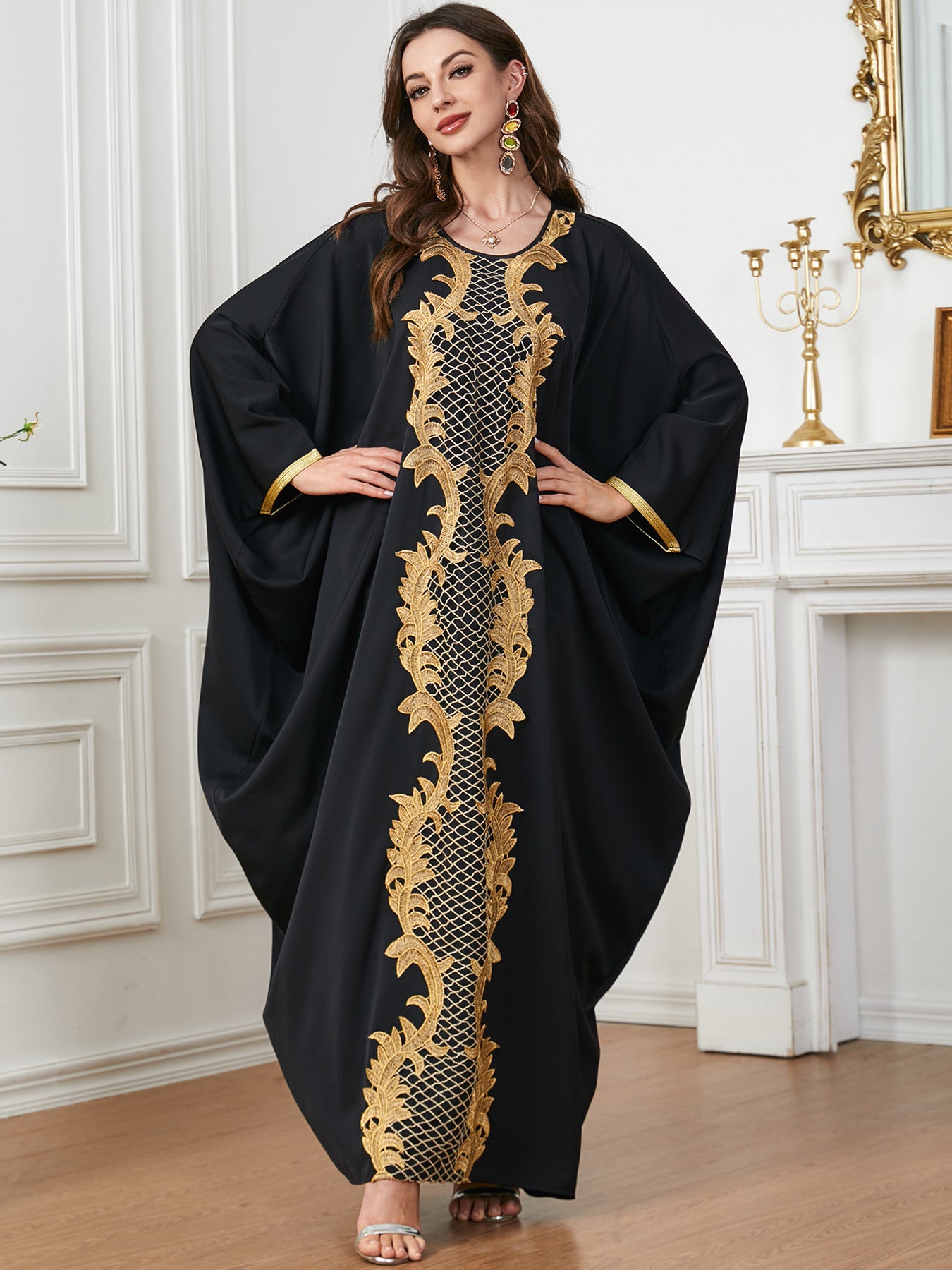 Muslim Djellaba Women's Batwing Sleeve Abaya Dress