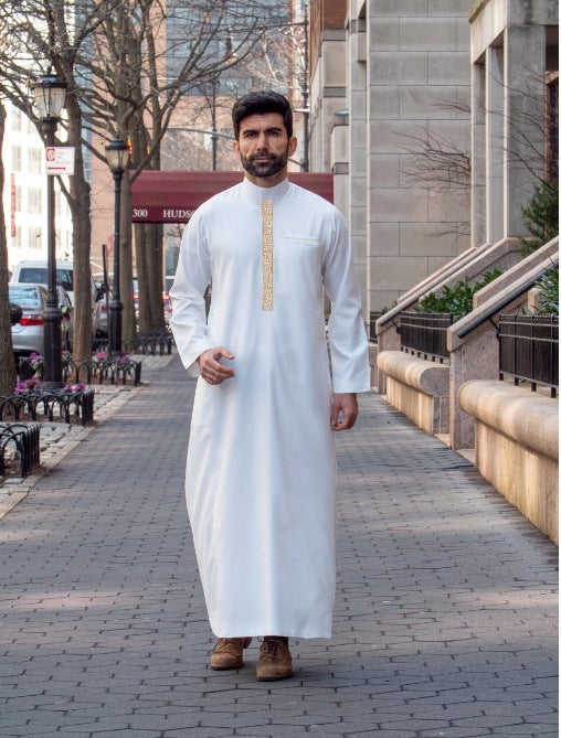 Muslim Middle East Long Sleeve Embroidered Casual Ethnic Robe