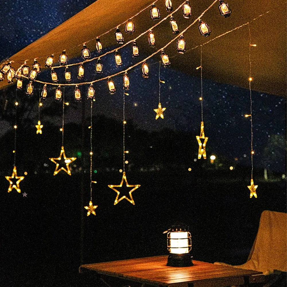 Led Fairy Lights Retro Kerosene Lamp LED String Lights Christmas Light Battery Powered Outdoor Yard Home Party Decoration