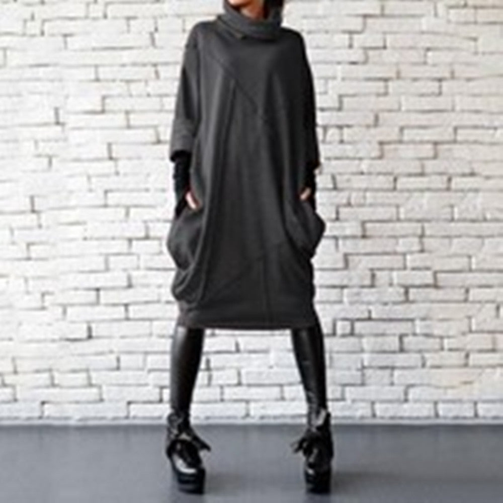 Fashion Women's Autumn And Winter Stitching Dress