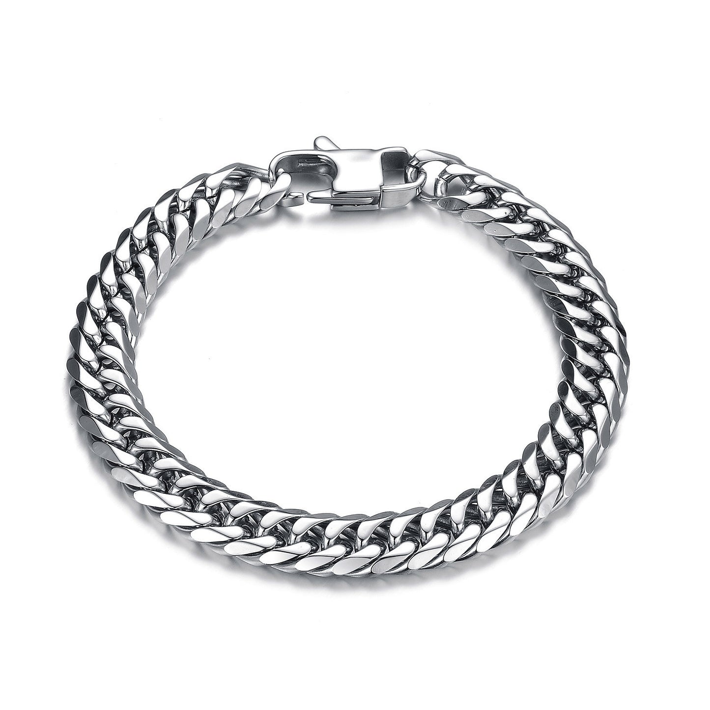 Hip Hop Cuban Link Chain Titanium Steel Bracelet Men