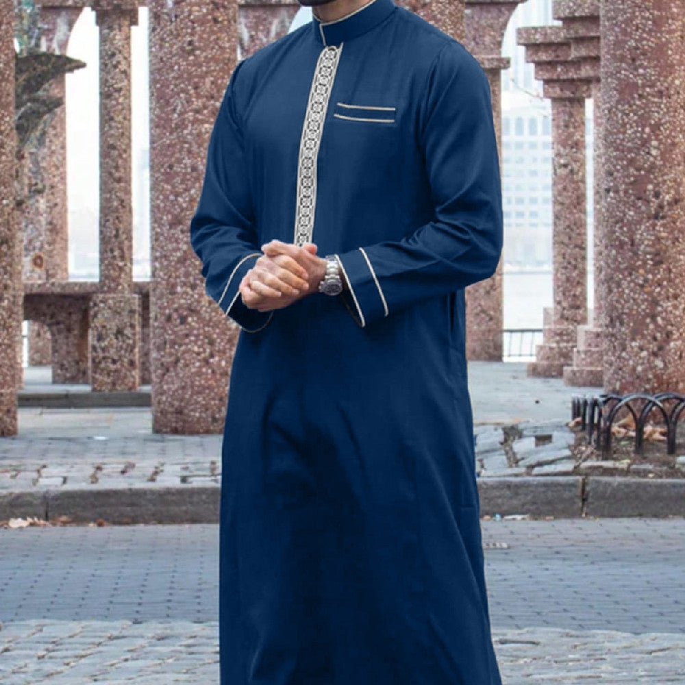 Muslim Middle East Long Sleeve Embroidered Casual Ethnic Robe