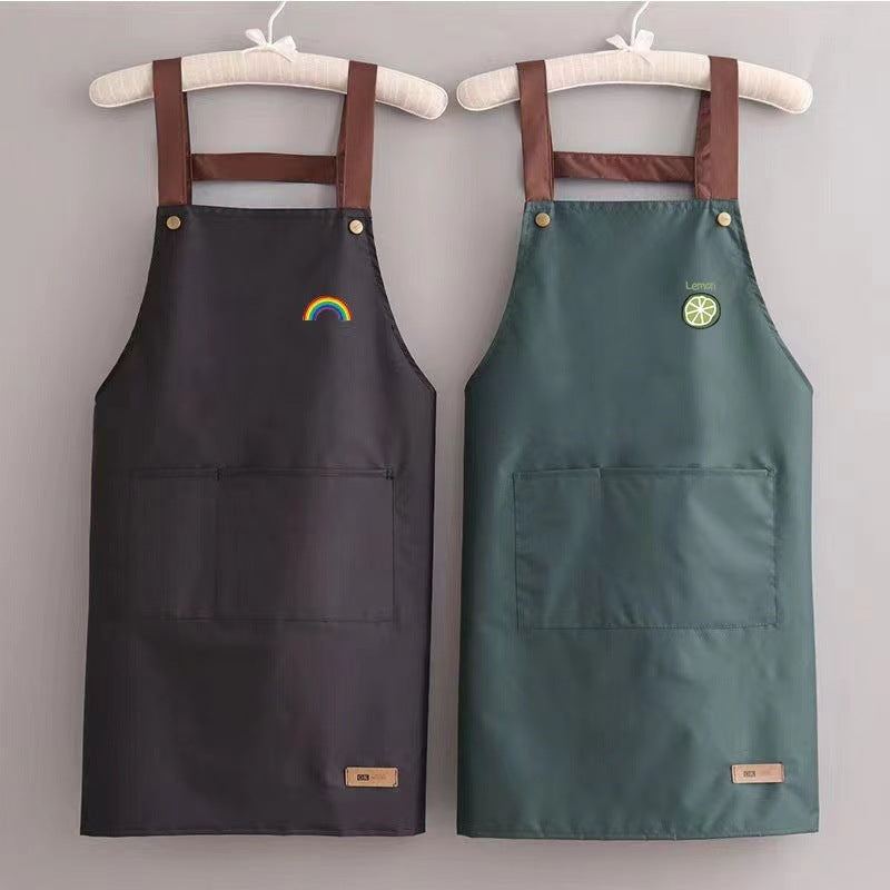 Waterproof And Oil-proof Kitchen Apron For Men And Women At Home