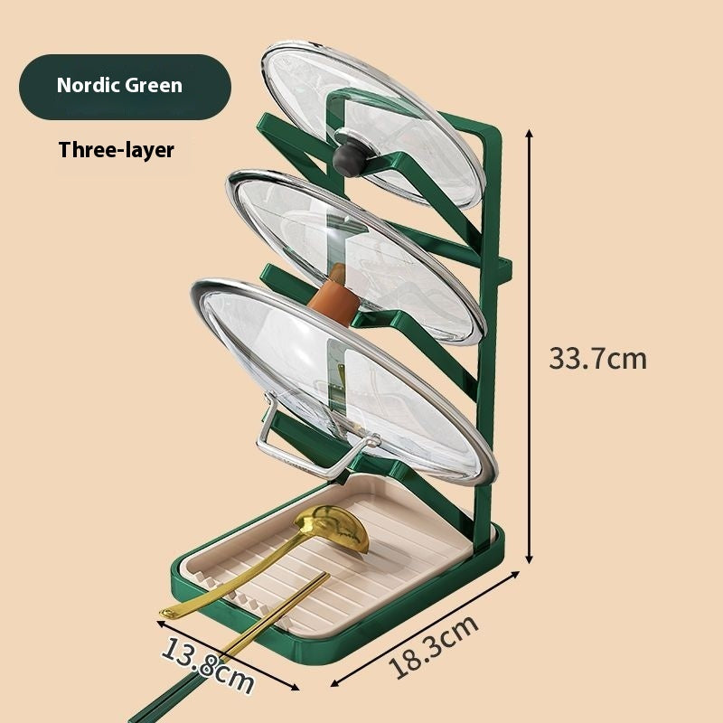 Desktop Punch-free Kitchen Lid Rack